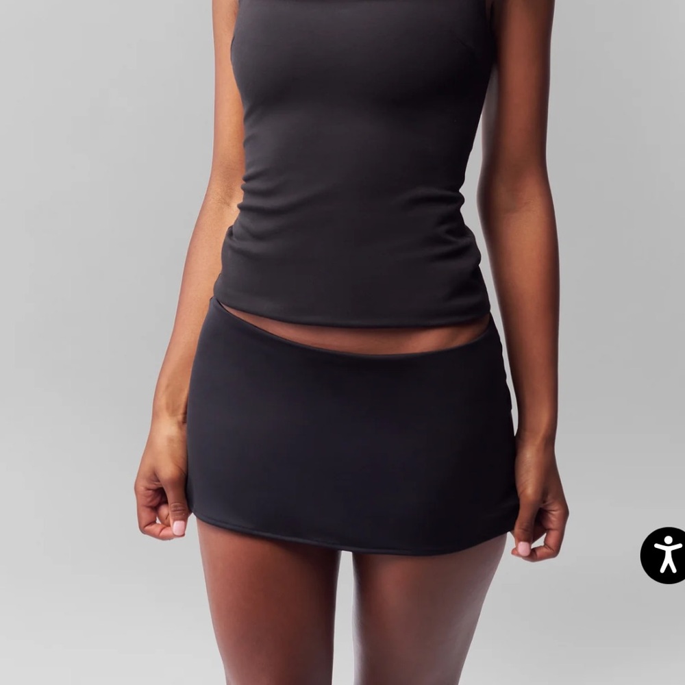 Danielle Guizio Micro Mini Stretch Skirt in Black XS